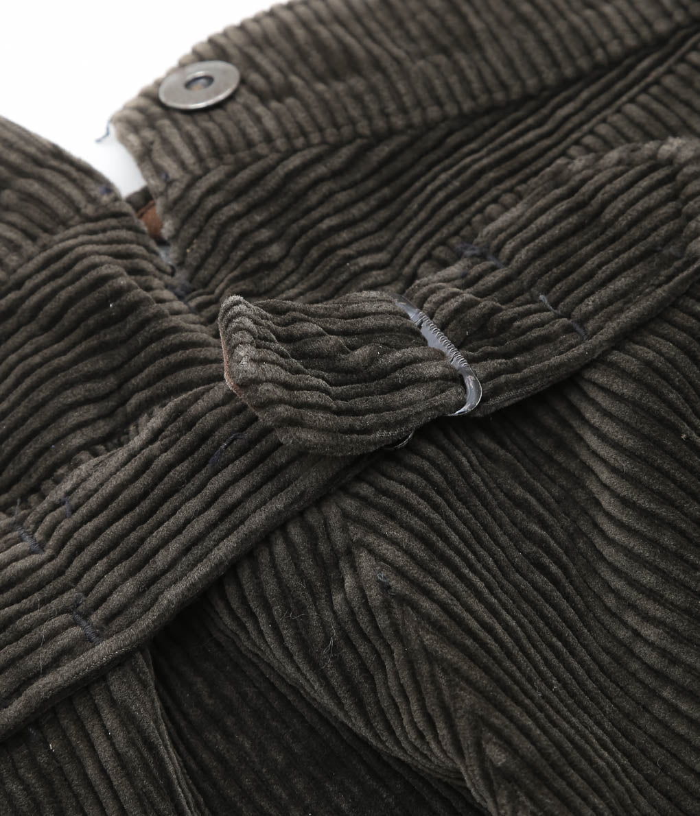 VINTAGE CLOTHING ''30s FRENCH CORDUROY TROUSERS "CLAUDIUS LAFOND"'' (BROWN)