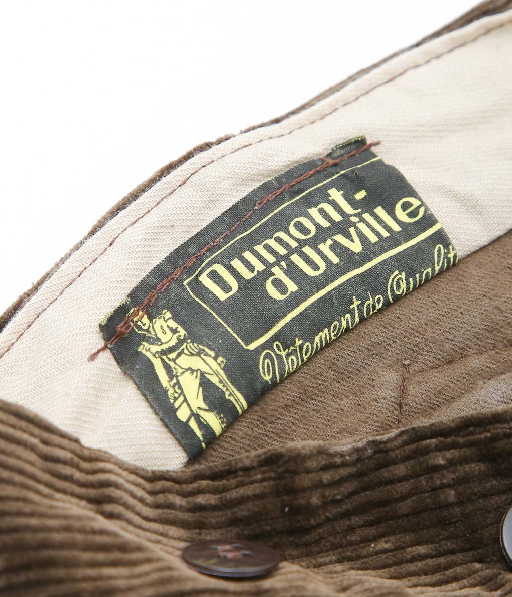 VINTAGE CLOTHING ''50-60's DEADSTOCK FRENCH CORDUROY TROUSERS'' (BROWN)