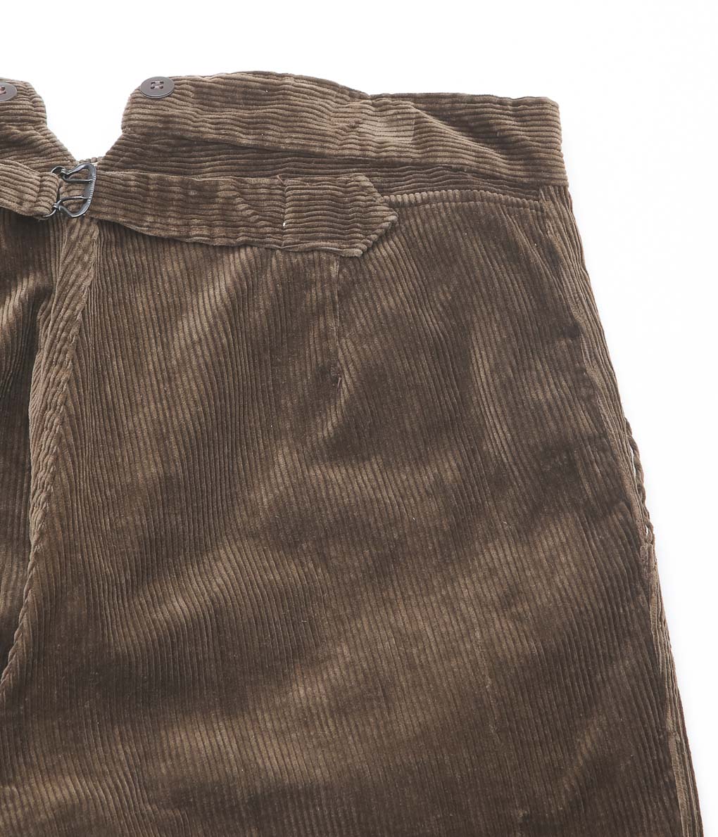 VINTAGE CLOTHING ''50-60's DEADSTOCK FRENCH CORDUROY TROUSERS'' (BROWN)
