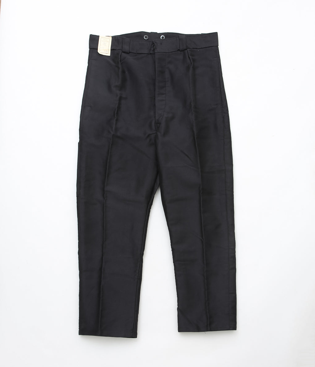 USED&VINATGE ''50's DEADSTOCK BLACK MOLESKIN PANTS'' (BLACK)