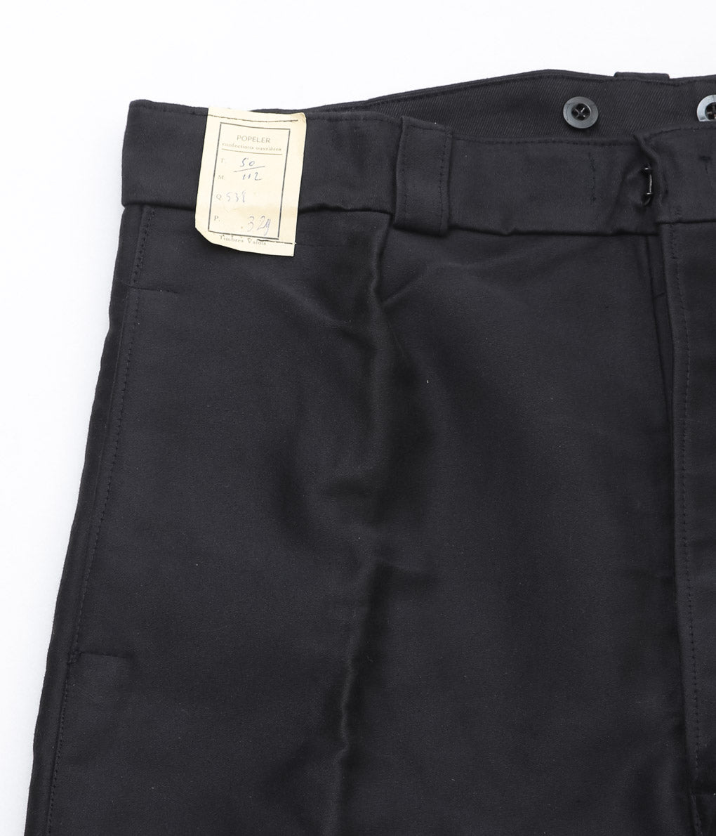 USED&VINATGE ''50's DEADSTOCK BLACK MOLESKIN PANTS'' (BLACK)