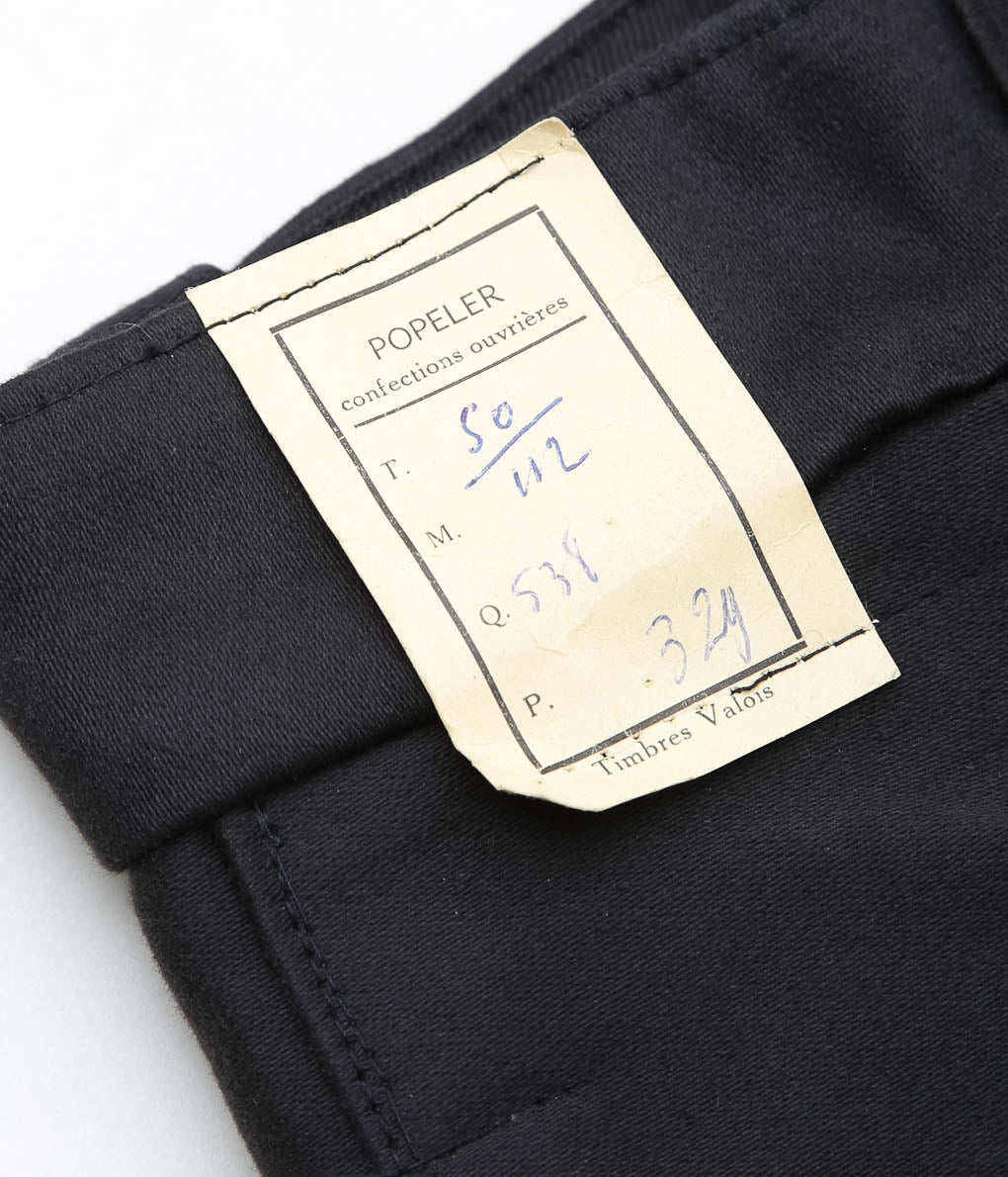 USED&VINATGE ''50's DEADSTOCK BLACK MOLESKIN PANTS'' (BLACK)
