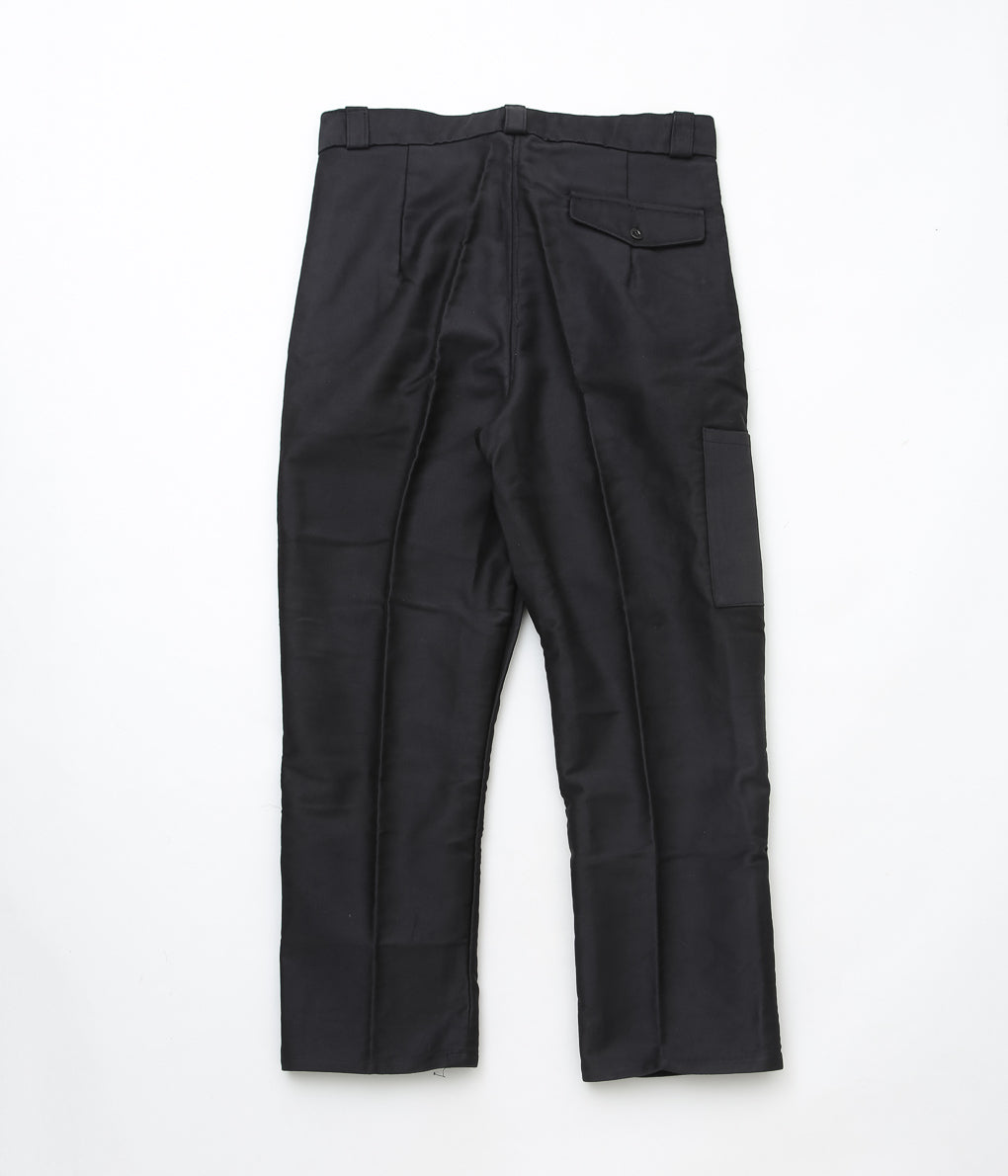 USED&VINATGE ''50's DEADSTOCK BLACK MOLESKIN PANTS'' (BLACK)