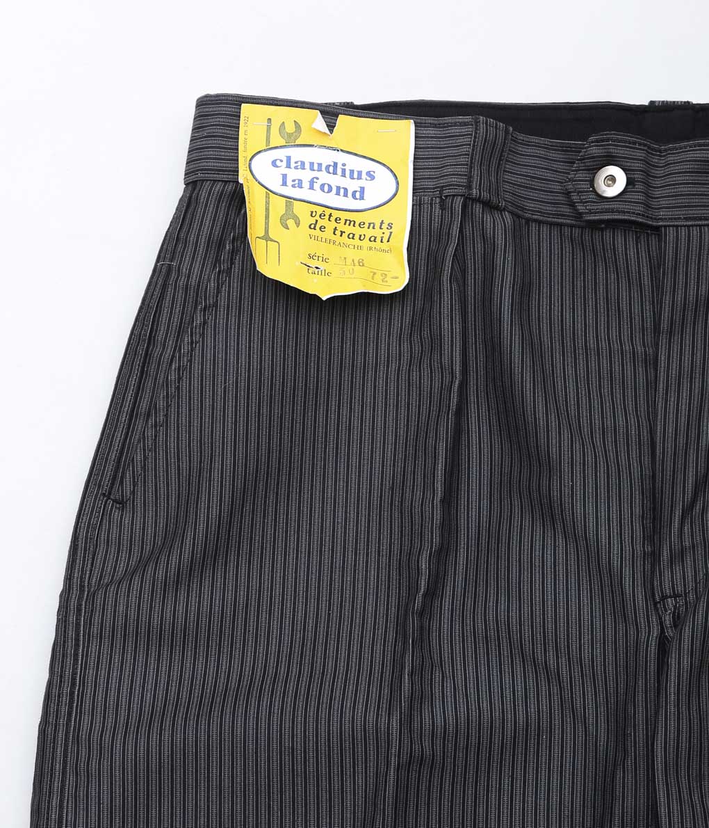 VINTAGE CLOTHING ''50's DEADSTOCK FRENCH WORK PANTS'' (BLACK STRIPE)