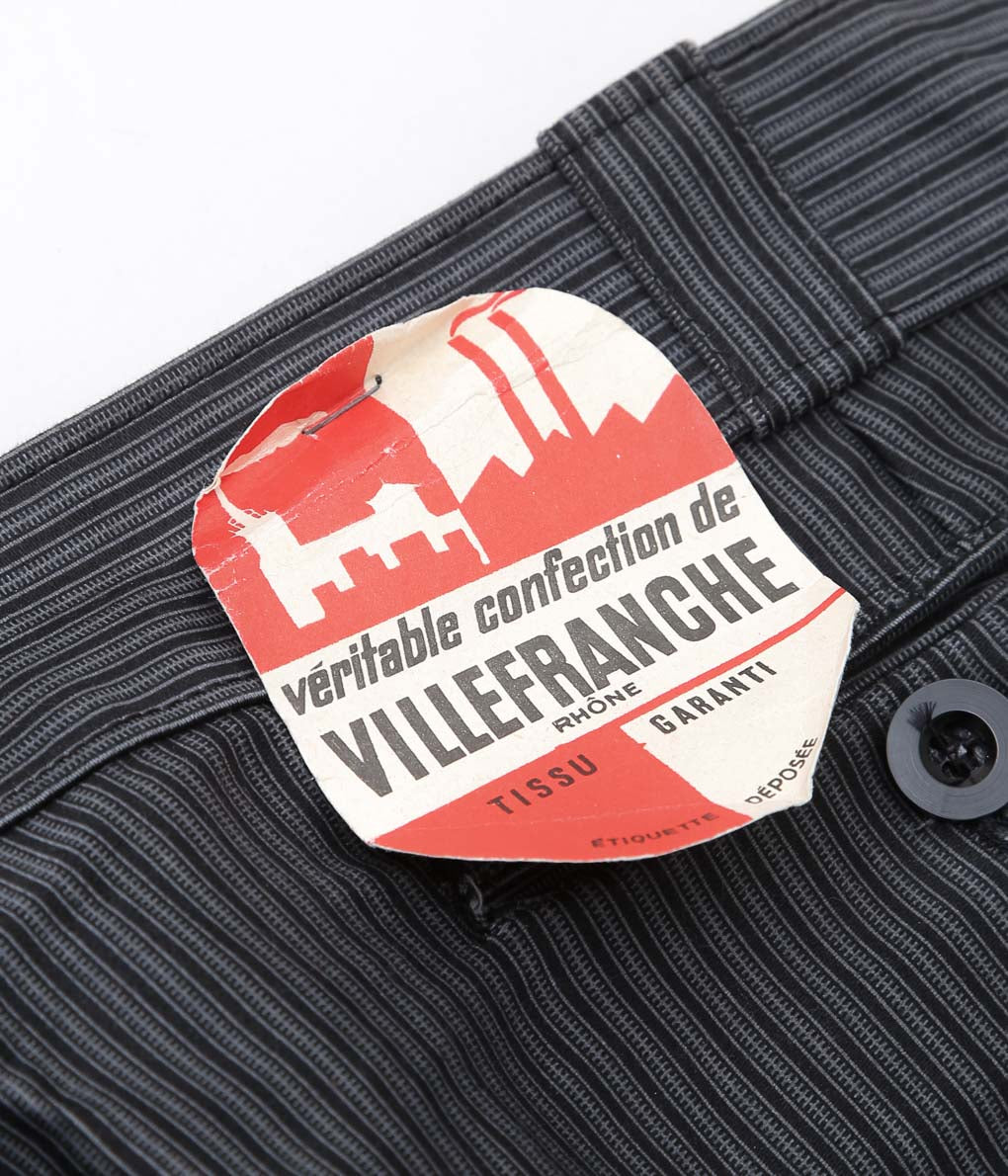 VINTAGE CLOTHING ''50's DEADSTOCK FRENCH WORK PANTS'' (BLACK STRIPE)