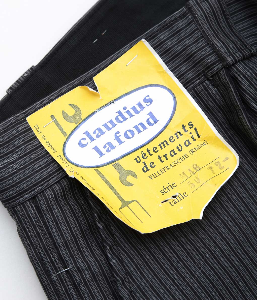 VINTAGE CLOTHING ''50's DEADSTOCK FRENCH WORK PANTS'' (BLACK STRIPE)