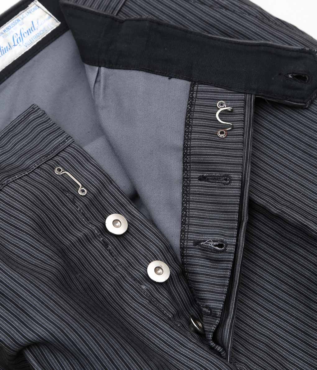 VINTAGE CLOTHING ''50's DEADSTOCK FRENCH WORK PANTS'' (BLACK STRIPE)