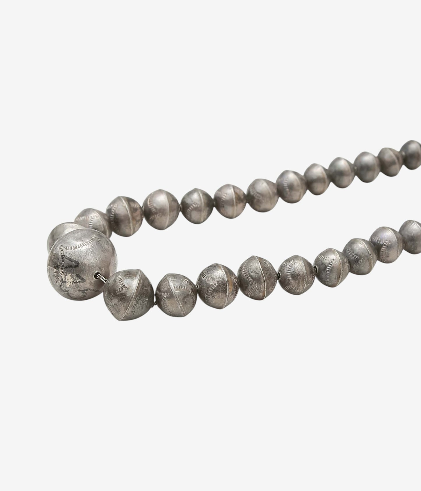VINTAGE JEWELRY ''1950's~ NAVAJO PEARL NECKLACE'' (SILVER)