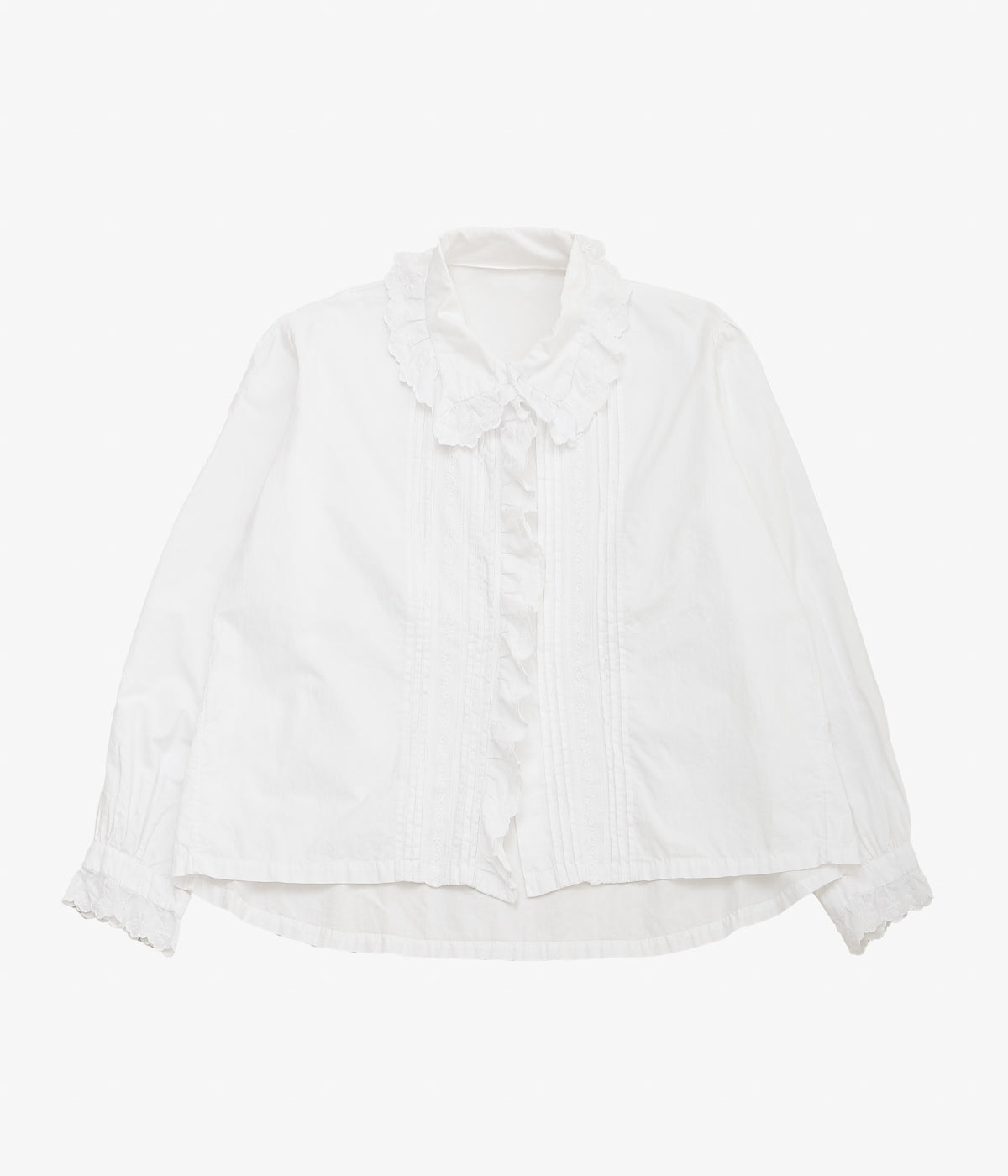 USED&VINATGE ''40-50's FRENCH VINTAGE BLOUSE'' (WHITE)