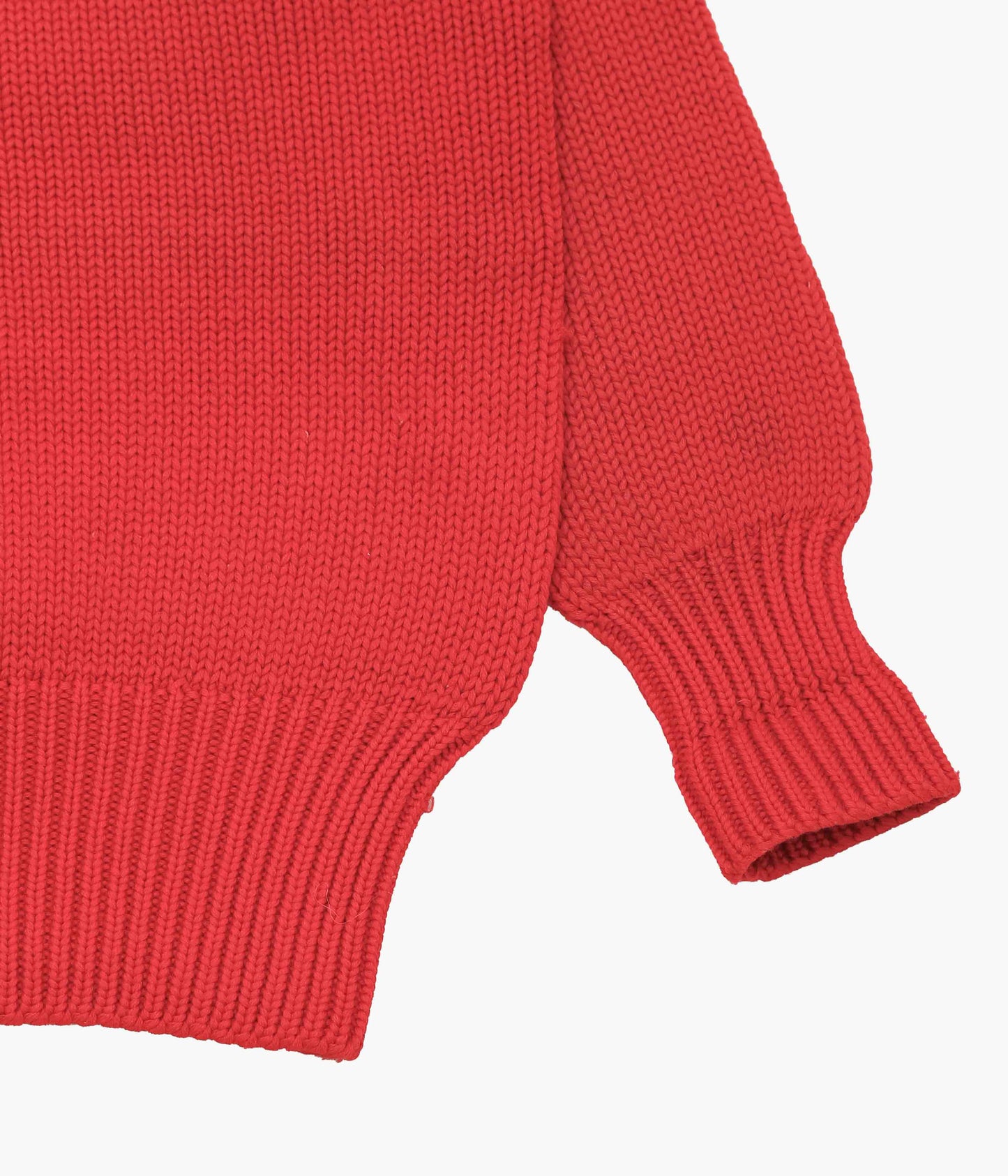 USED&VINTAGE''40'S V-NECK LETTERED SWEATER''(RED)