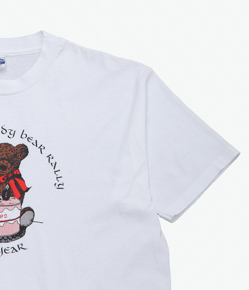 VINTAGE CLOTHING ''90'S BEAR RALLY TEE MADE IN THE U.S.A.'' (WHITE)