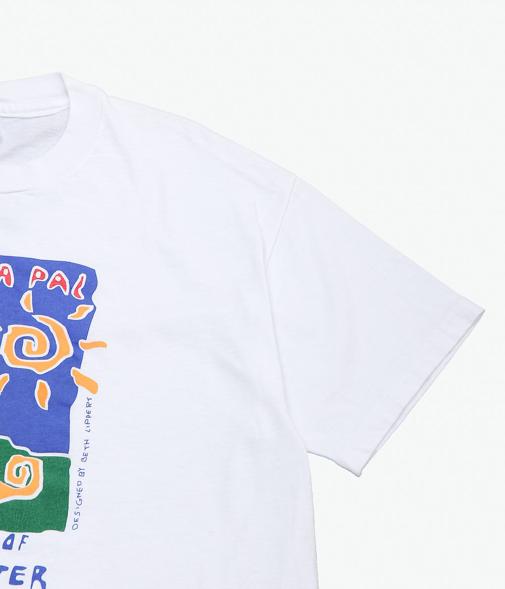 VINTAGE CLOTHING ''90'S CHOOSE A PAL FOR LIFE TEE MADE IN THE U.S.A.'' (WHITE)