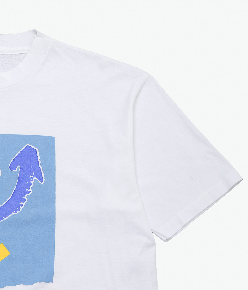 VINTAGE CLOTHING ''90'S CLUB MED TEE MADE IN THE U.S.A.'' (WHITE)