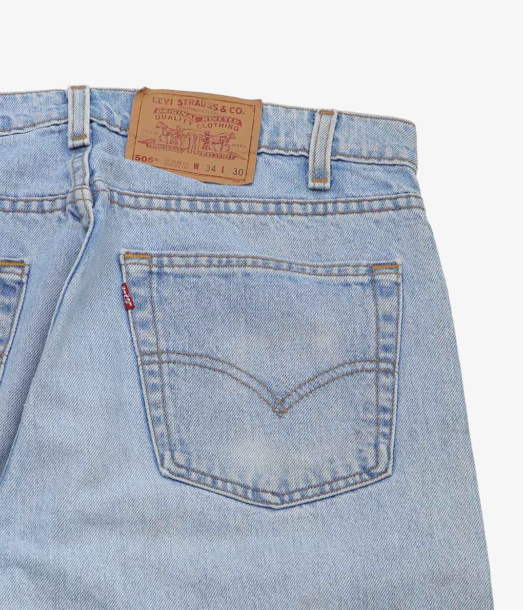 VINTAGE DENIM''90'S LEVI'S 505 USA''(INDIGO)(W34/L30)