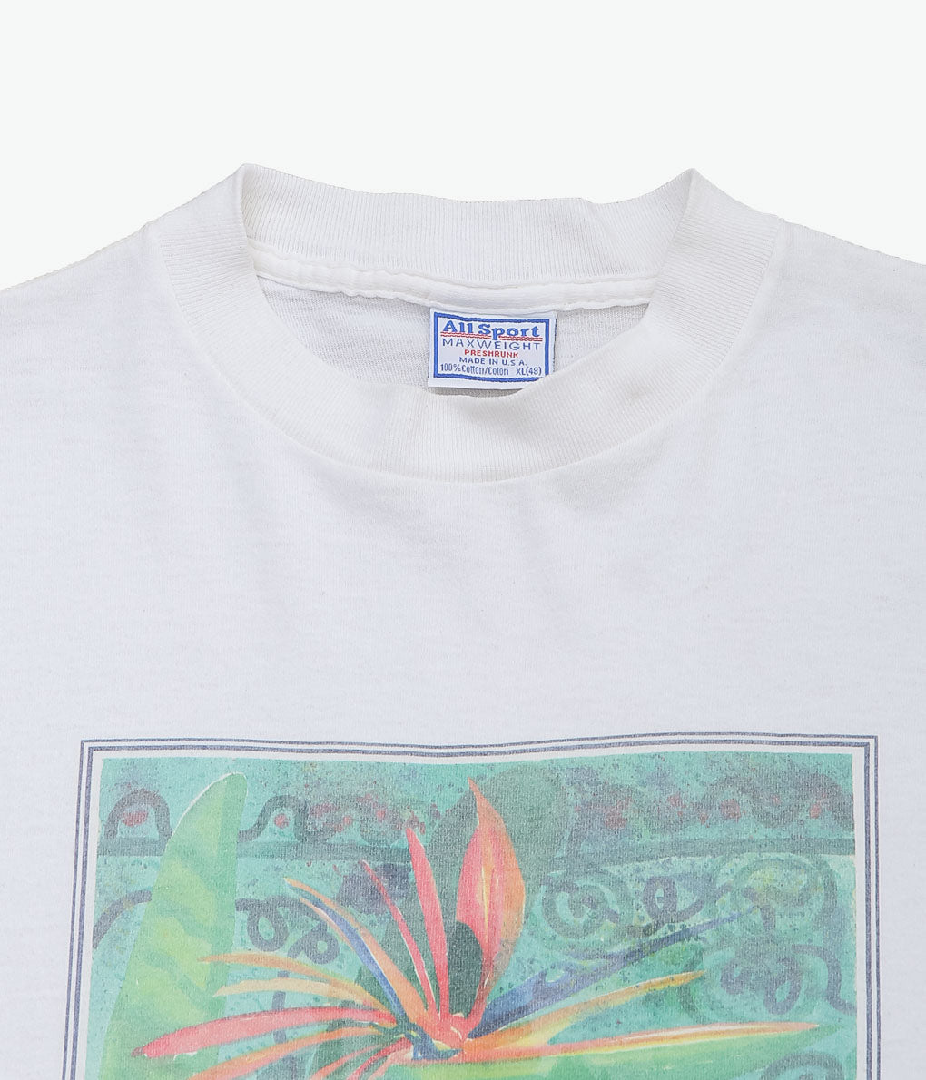 VINTAGE CLOTHING ''90'S LONGBOAT KEY TEE'' (WHITE)