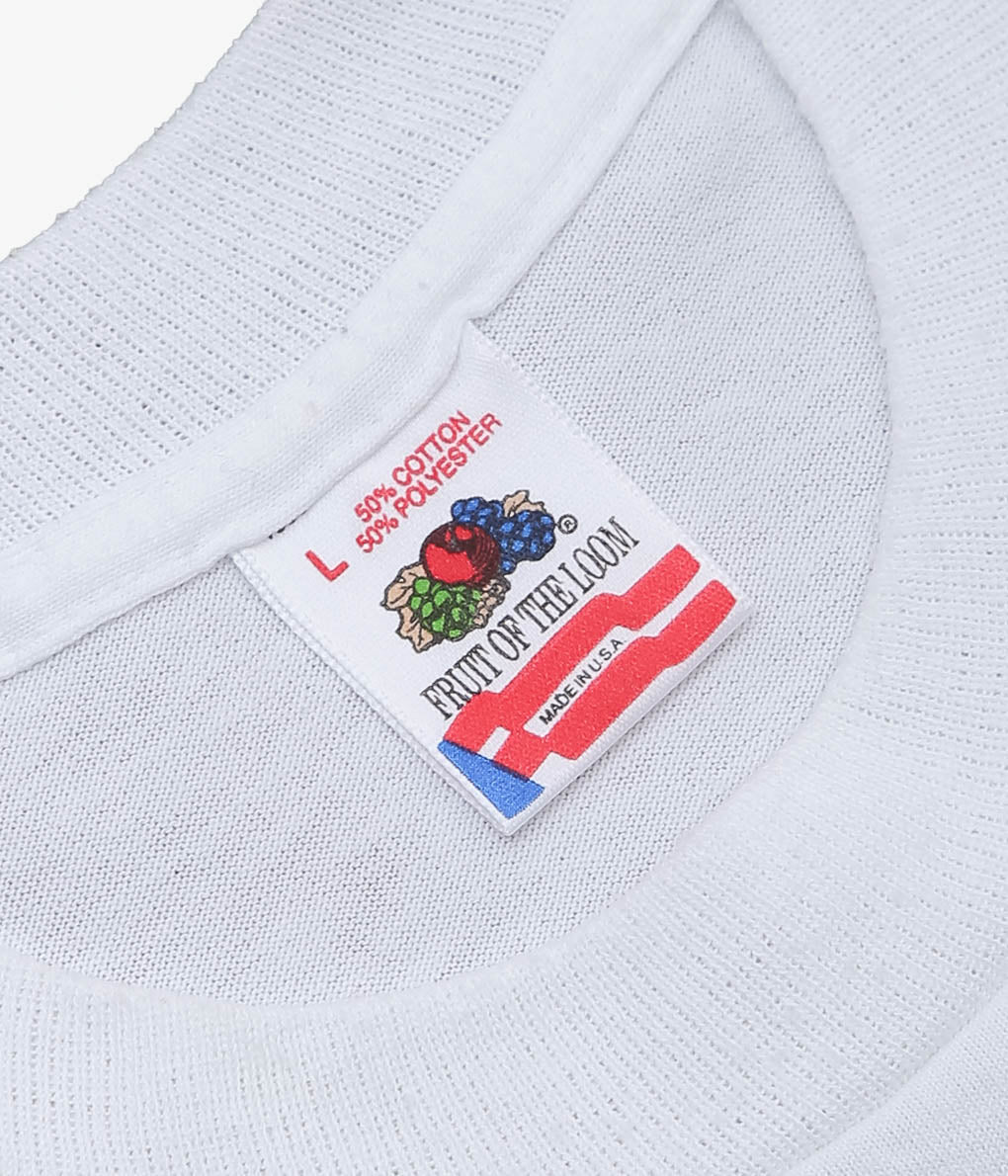 VINTAGE CLOTHING ''90'S ROAD KILL CAFE TEE MADE INT THE U.S.A.'' (WHITE)