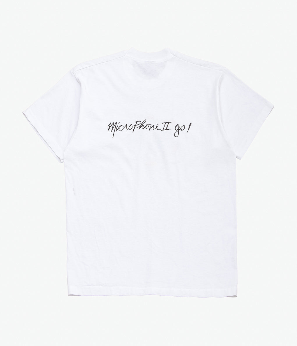 VINTAGE CLOTHING ''90'S SCREEN STARS MICROPHONE TEE'' (WHITE)