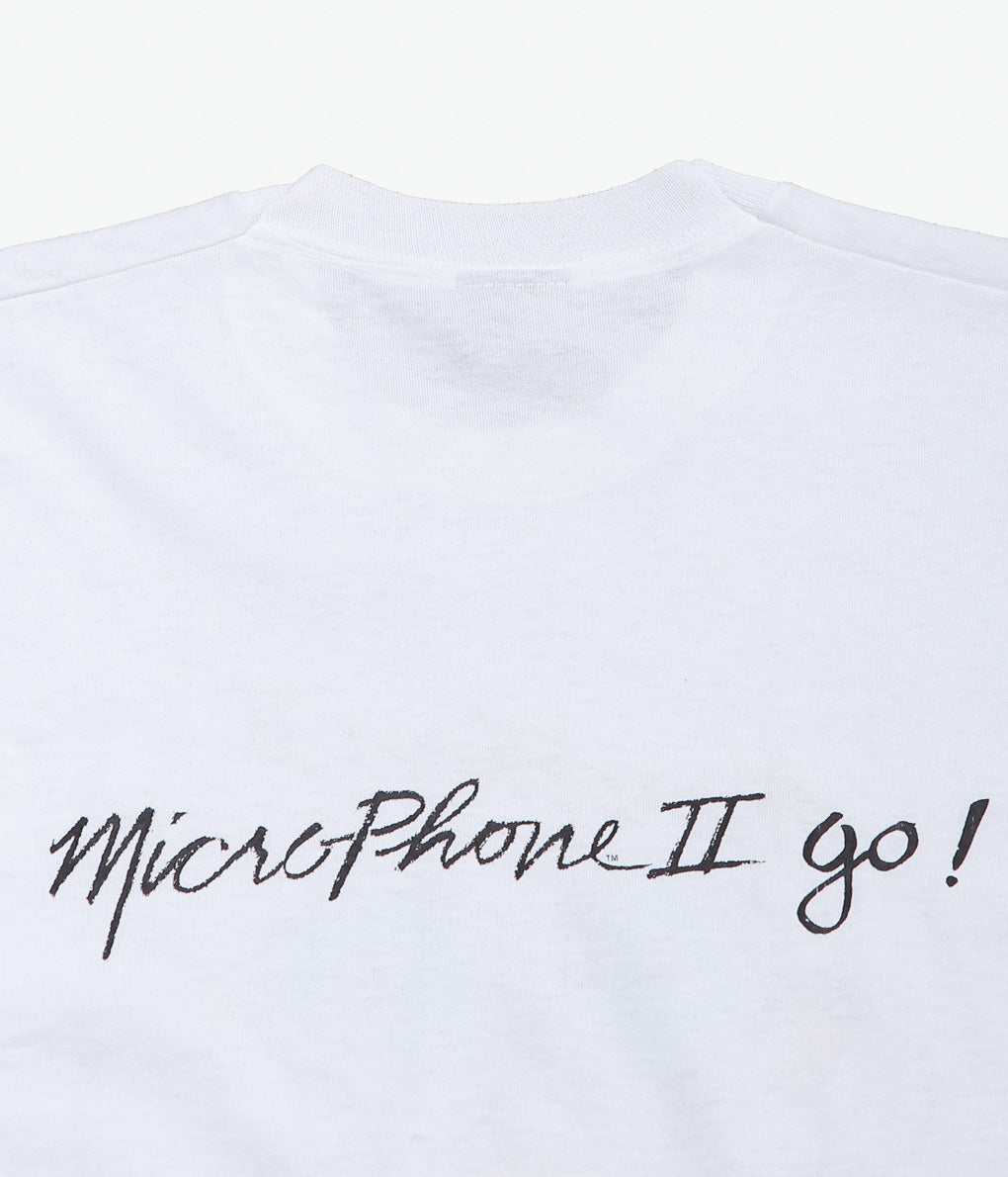 VINTAGE CLOTHING ''90'S SCREEN STARS MICROPHONE TEE'' (WHITE)