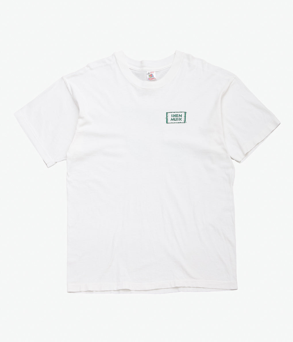 VINTAGE CLOTHING ''90'S SHEN MUSIC TEE'' (WHITE)