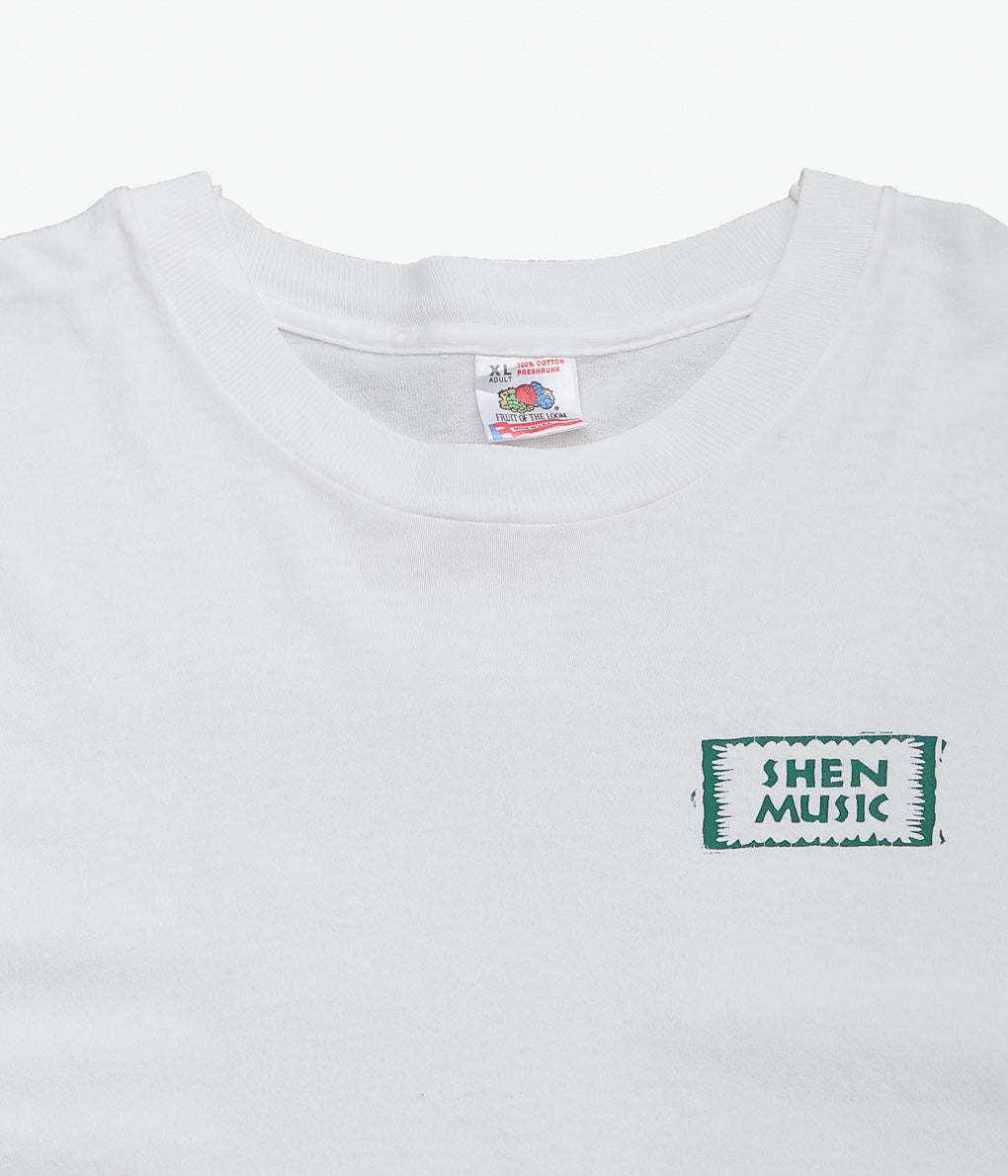 VINTAGE CLOTHING ''90'S SHEN MUSIC TEE'' (WHITE)
