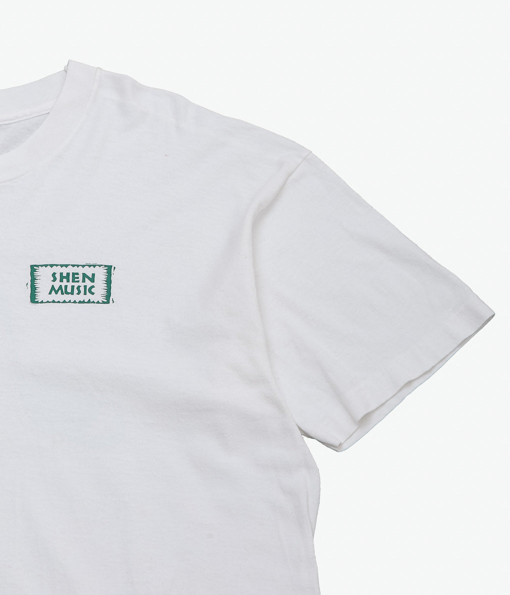 VINTAGE CLOTHING ''90'S SHEN MUSIC TEE'' (WHITE)