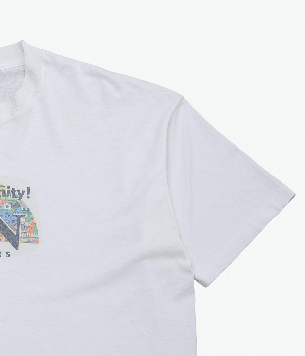 VINTAGE CLOTHING ''90'S SUN NEWSPAPER TEE'' (WHITE)
