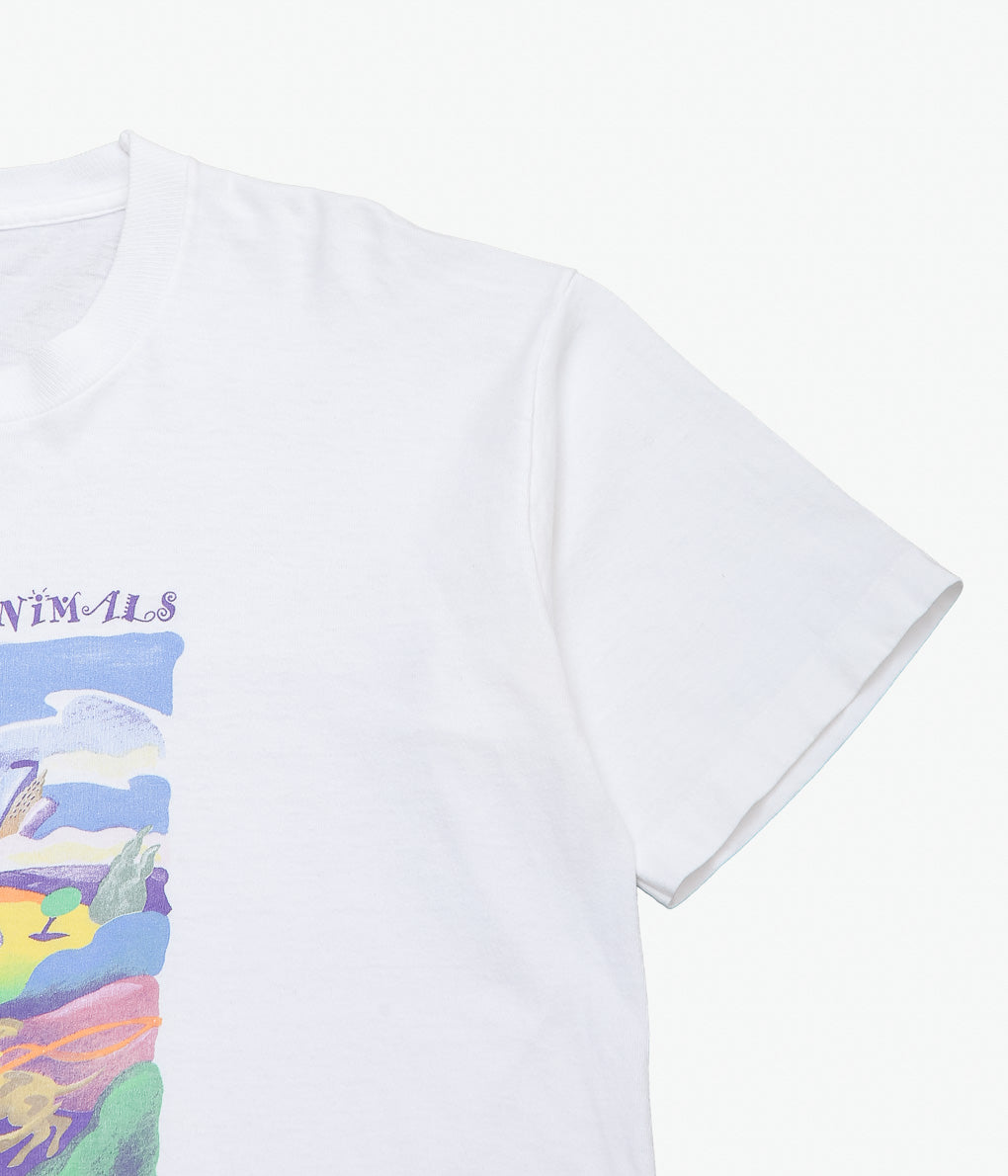 VINTAGE CLOTHING ''90'S WALK FOR ANIMAL TEE'' (WHITE)