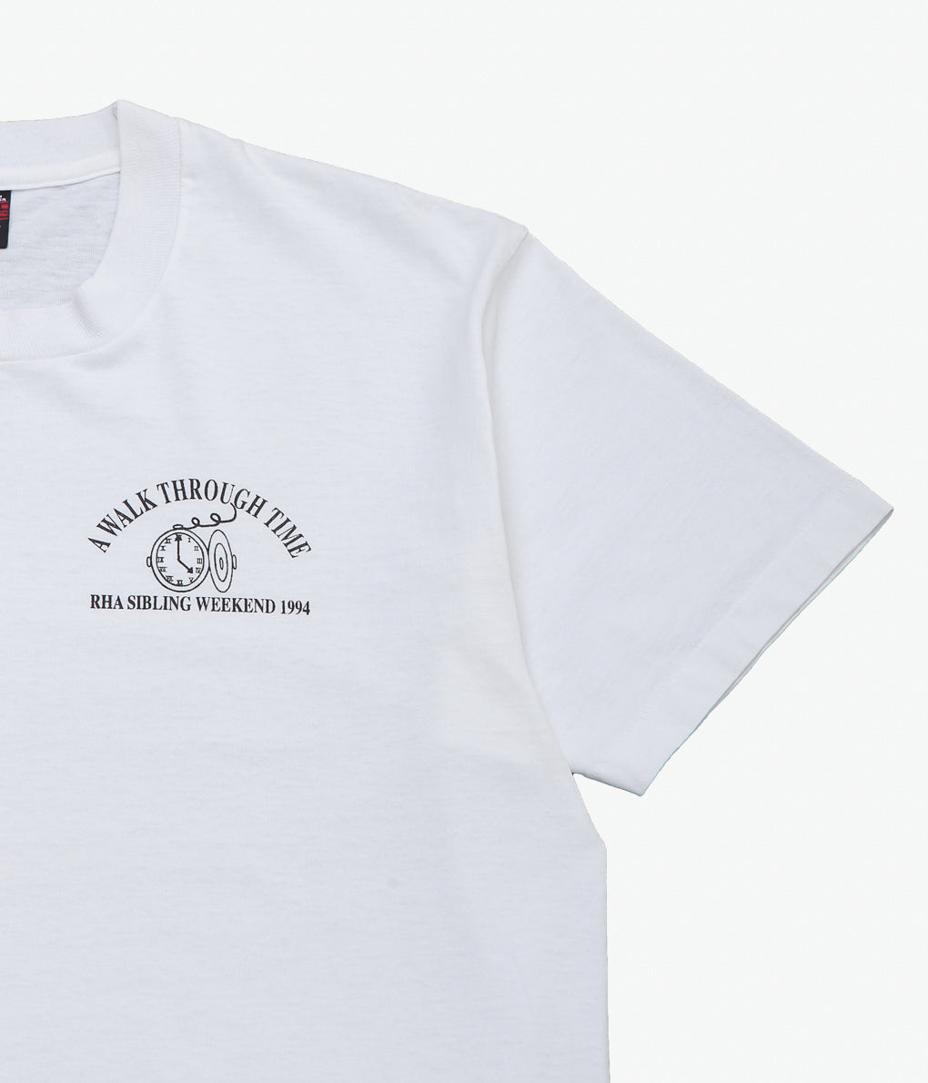 VINTAGE CLOTHING ''90'S WALK THROUGH TIME TEE'' (WHITE)