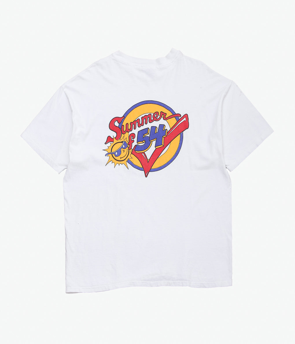 VINTAGE CLOTHING ''90'S WNUV TV TEE MADE IN THE U.S.A.'' (WHITE)
