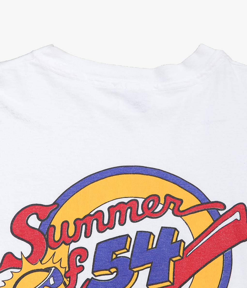VINTAGE CLOTHING ''90'S WNUV TV TEE MADE IN THE U.S.A.'' (WHITE)