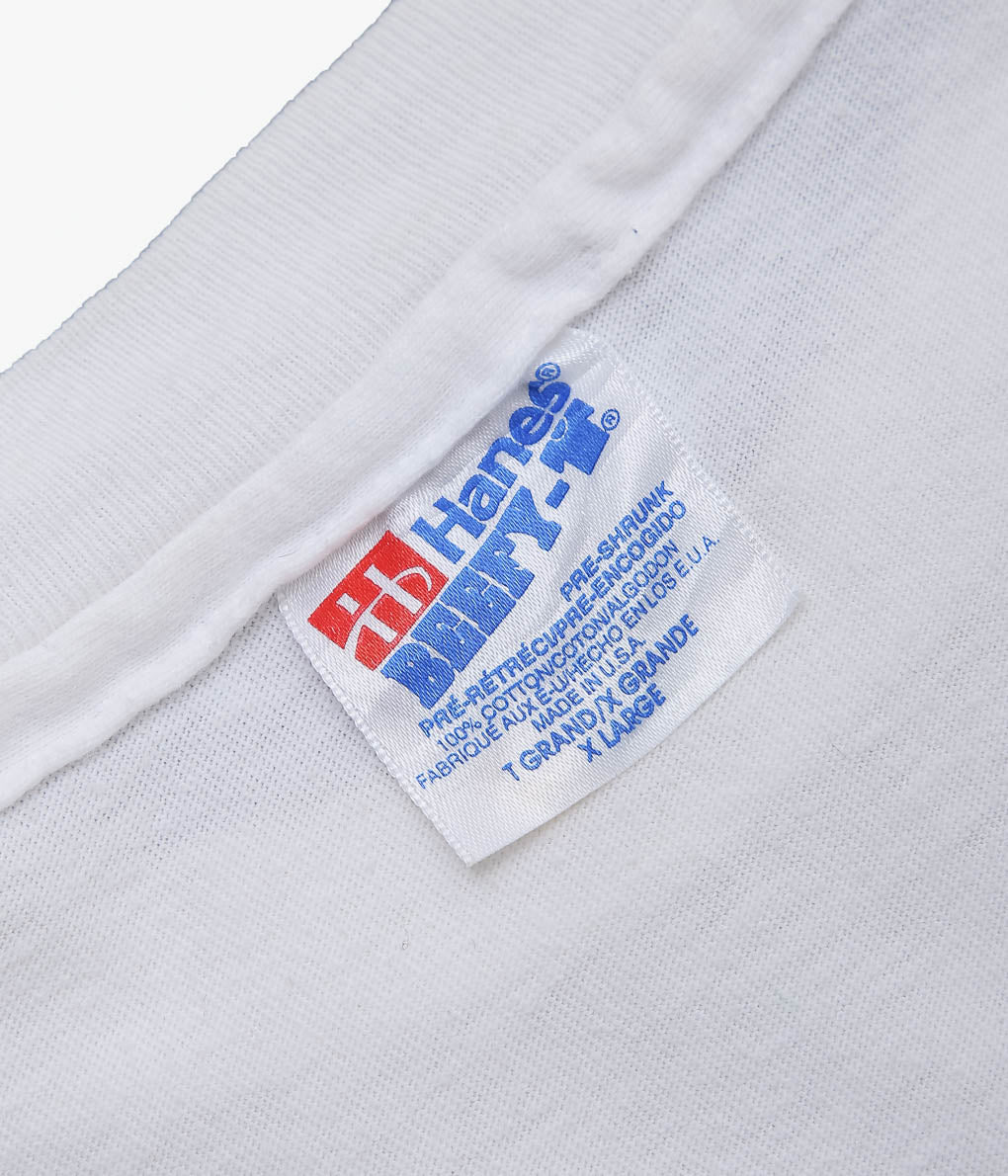 VINTAGE CLOTHING ''90'S WNUV TV TEE MADE IN THE U.S.A.'' (WHITE)