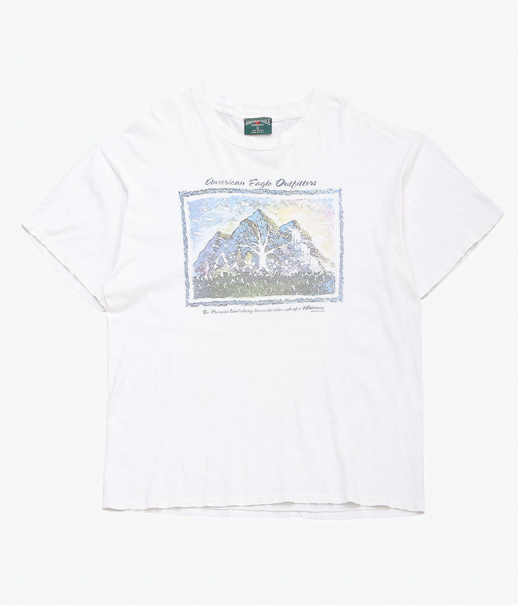 VINTAGE CLOTHING ''AMERICAN EAGLE PRINT TEE'' (WHITE)