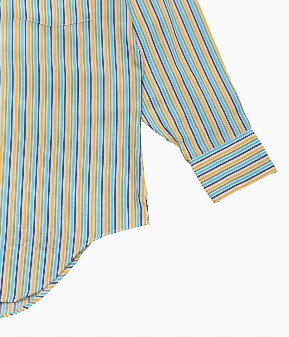 USED&VINTAGE ''ARROW POLYESTER COTTON MULTI STRIPE SHIRT MADE IN U.S.A'' (MULTI)