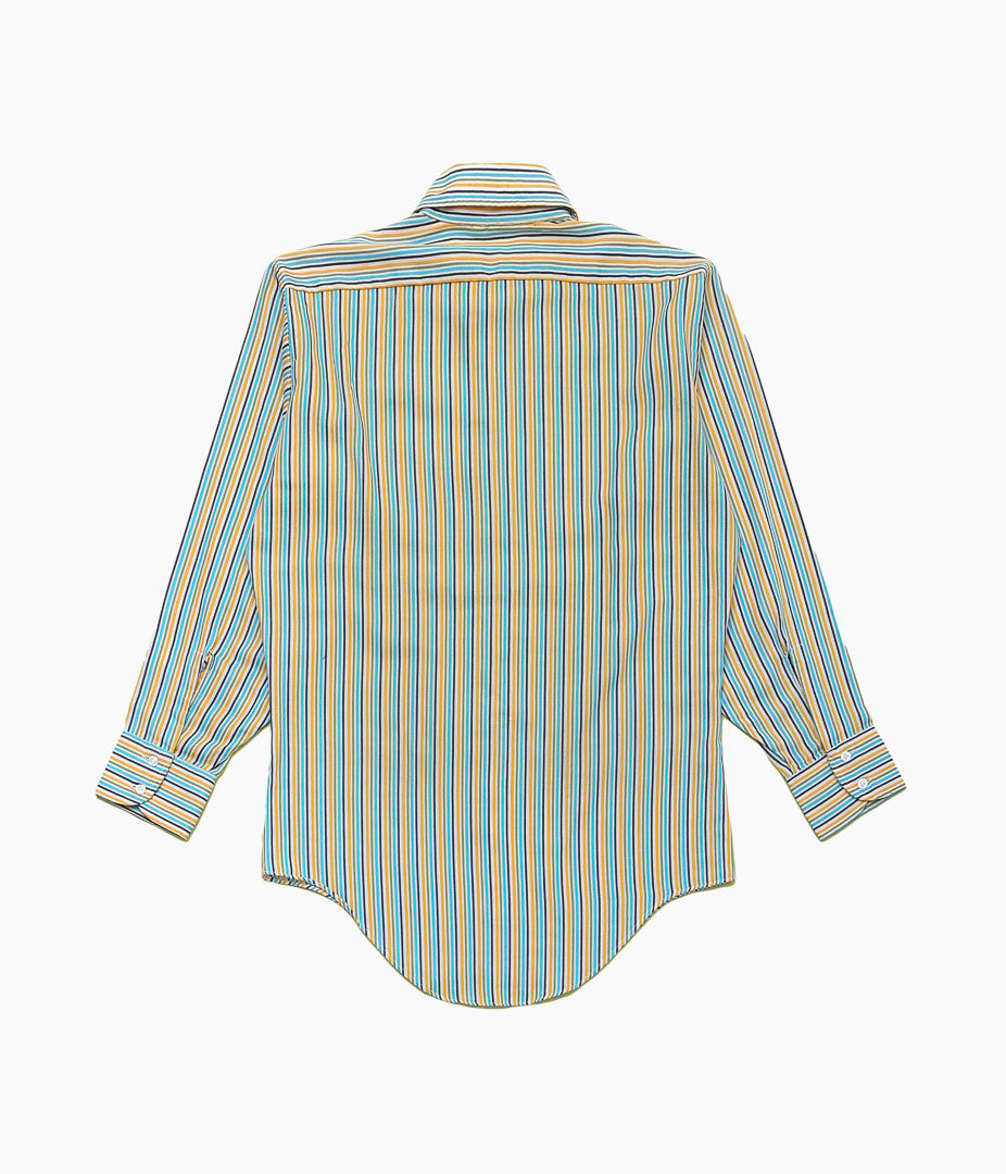 USED&VINTAGE ''ARROW POLYESTER COTTON MULTI STRIPE SHIRT MADE IN U.S.A'' (MULTI)