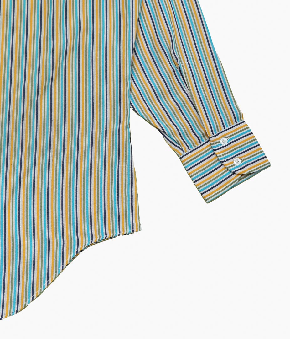 USED&VINTAGE ''ARROW POLYESTER COTTON MULTI STRIPE SHIRT MADE IN U.S.A'' (MULTI)