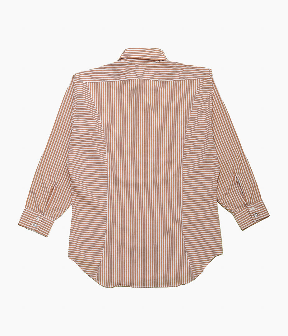 USED&VINTAGE ''ARROW POLYESTER COTTON STRIPE SHIRT MADE IN USA'' (MULTI)