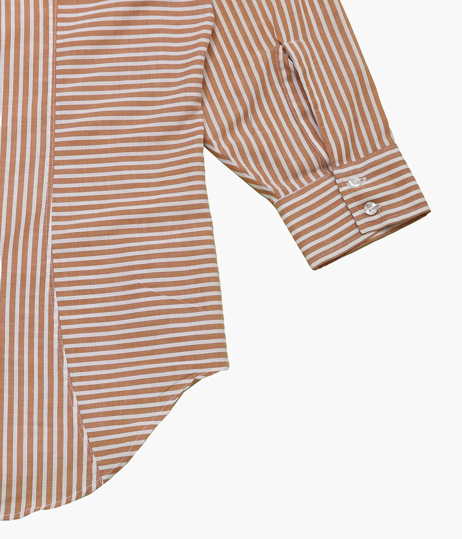 USED&VINTAGE ''ARROW POLYESTER COTTON STRIPE SHIRT MADE IN USA'' (MULTI)