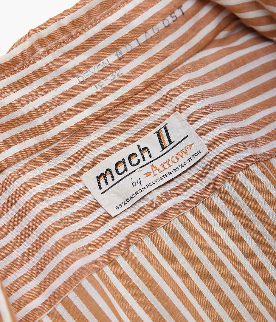 USED&VINTAGE ''ARROW POLYESTER COTTON STRIPE SHIRT MADE IN USA'' (MULTI)