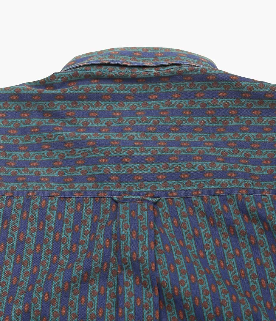 USED&VINTAGE ''CHAPS COTTON MULTI STRIPE SHIRT MADE IN USA'' (DK.GREEN)