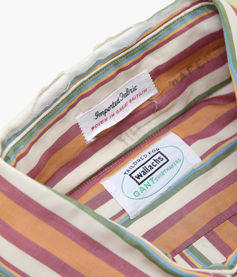 USED&VINTAGE ''GANT SHIRTMAKERS COTON MULTI STRIPE SHIRT MADE IN USA'' (MULTI)