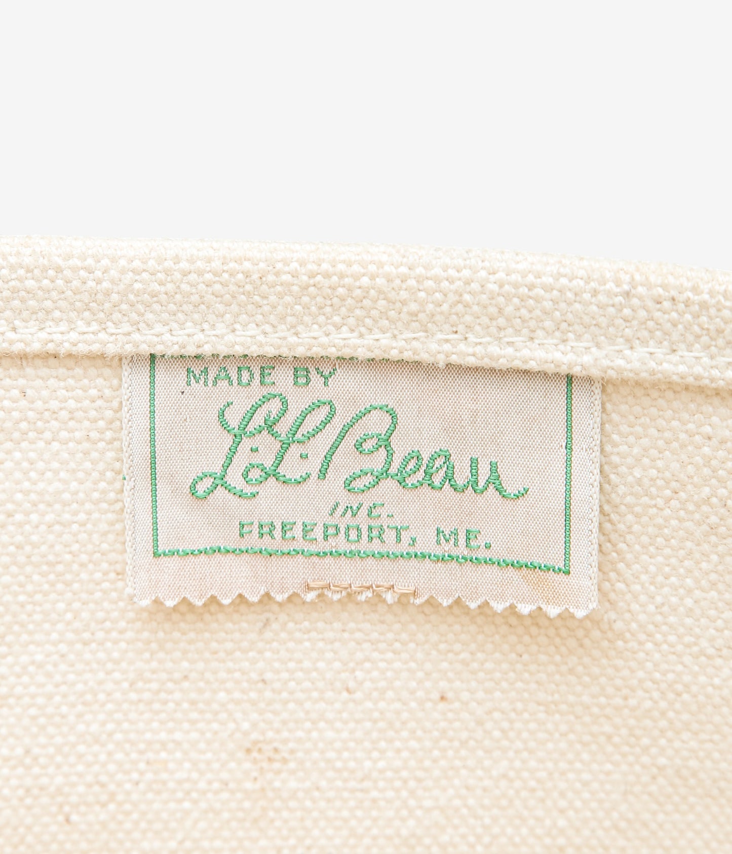 VINTAGE BAGS ''70'S L.L.BEAN LOG CARRY'' (WHITE)