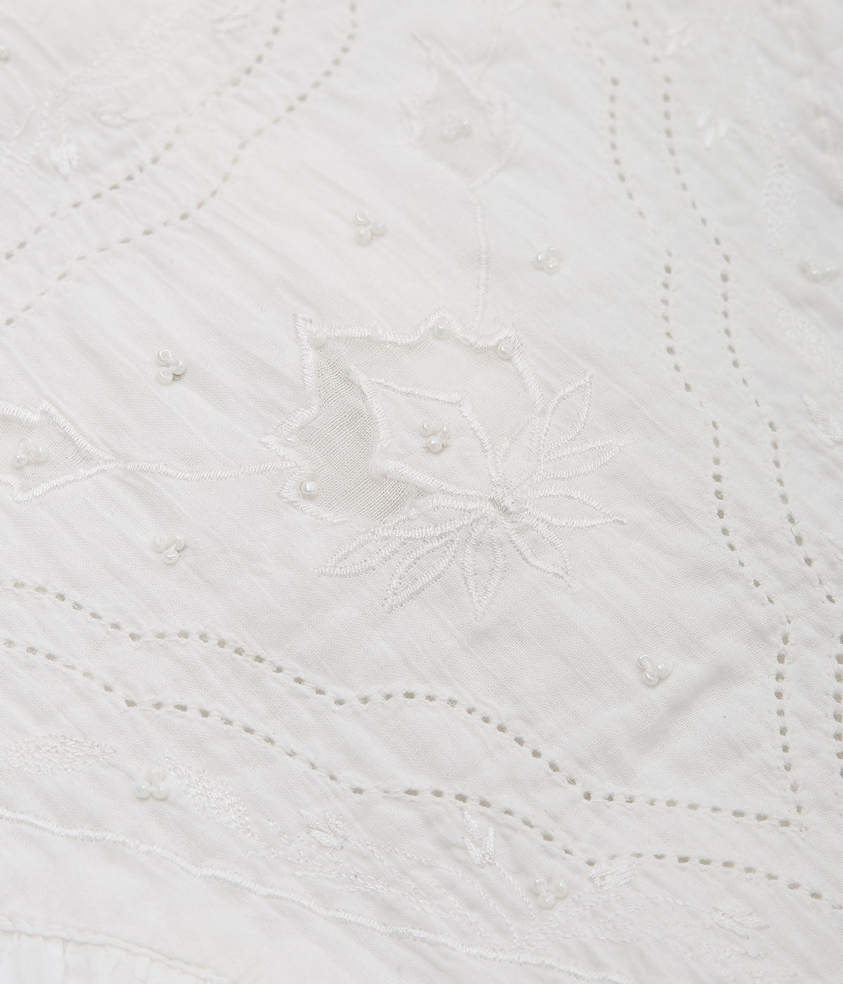VINTAGE CLOTHING ''30S FRENCH ANTIQUE LACE BLOUSE'' (WHITE)