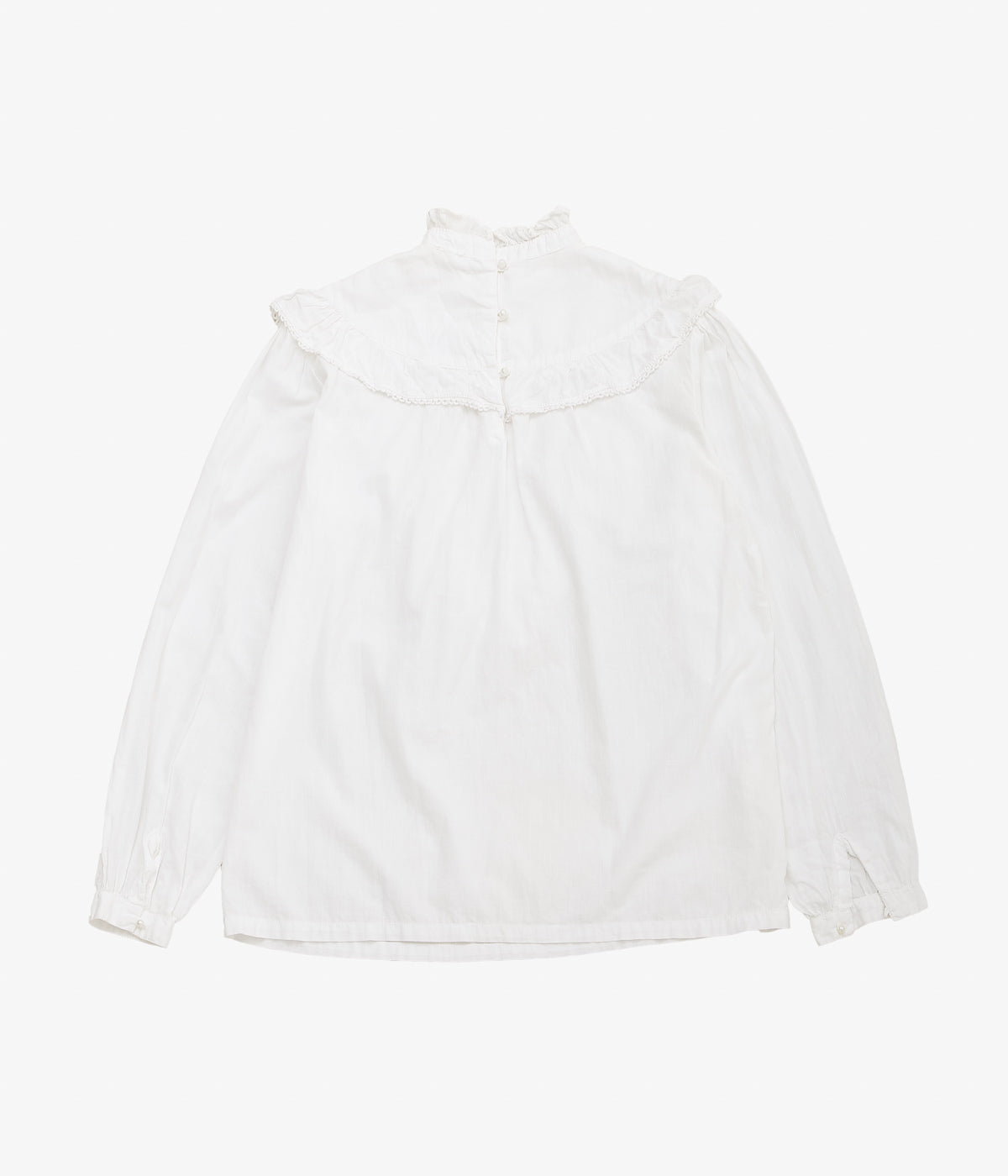 VINTAGE CLOTHING ''30S FRENCH ANTIQUE LACE BLOUSE'' (WHITE)