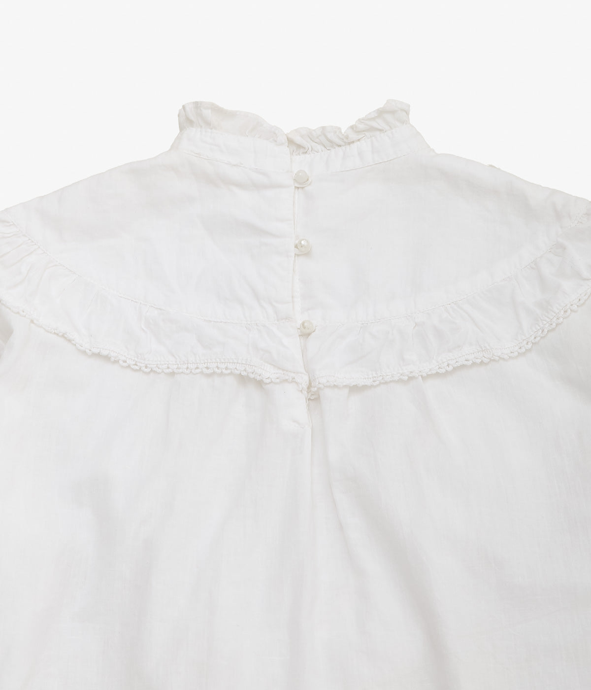 VINTAGE CLOTHING ''30S FRENCH ANTIQUE LACE BLOUSE'' (WHITE)