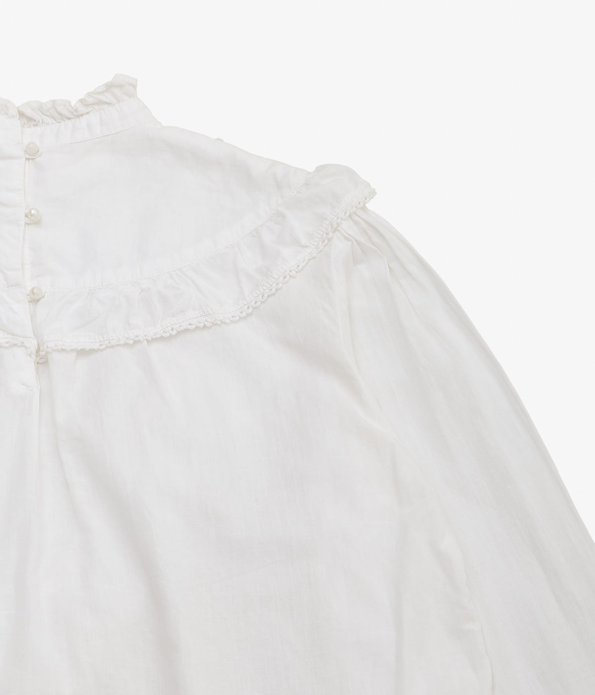 VINTAGE CLOTHING ''30S FRENCH ANTIQUE LACE BLOUSE'' (WHITE)