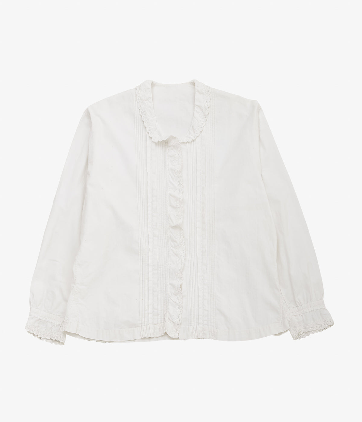 VINTAGE CLOTHING ''40-50's FRENCH VINTAGE BLOUSE'' (WHITE)