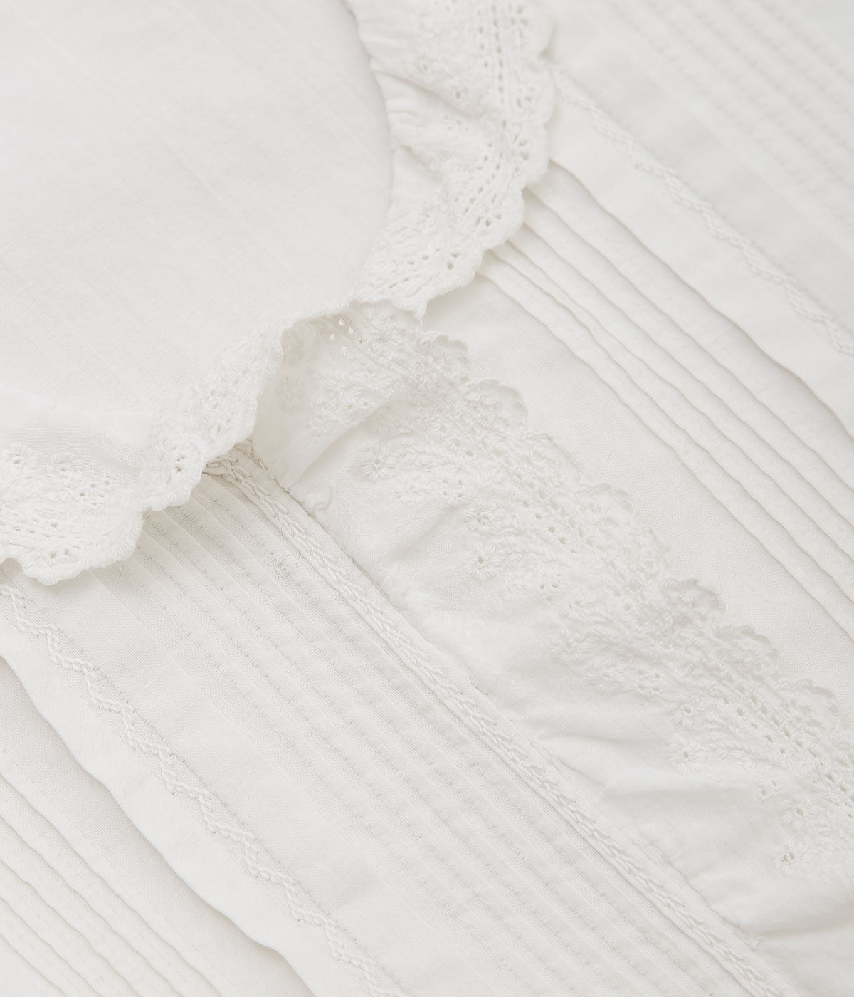 VINTAGE CLOTHING ''40-50's FRENCH VINTAGE BLOUSE'' (WHITE)