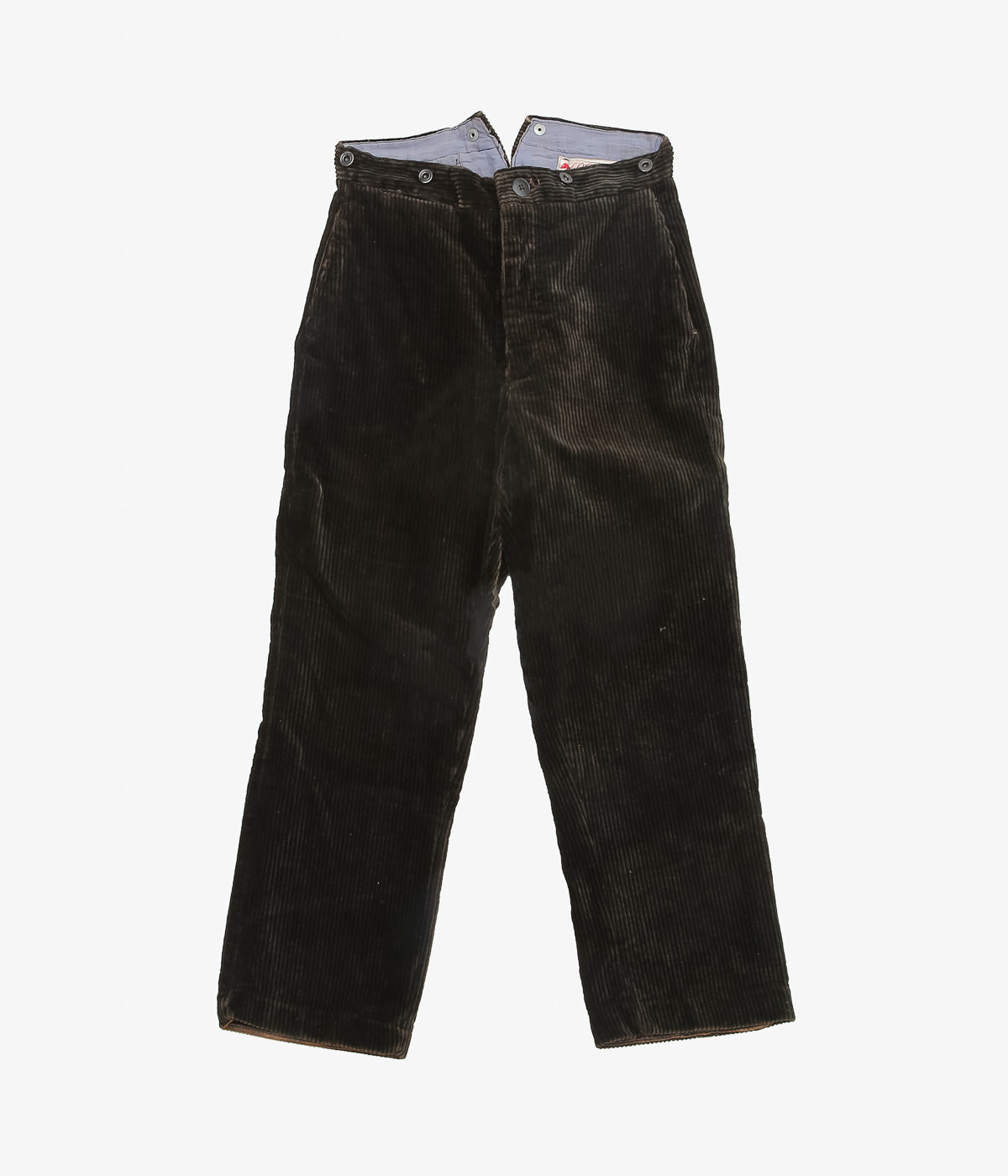 VINTAGE CLOTHING ''40-50s FRENCH CORDUROY TROUSERS'' (DARK BROWN)