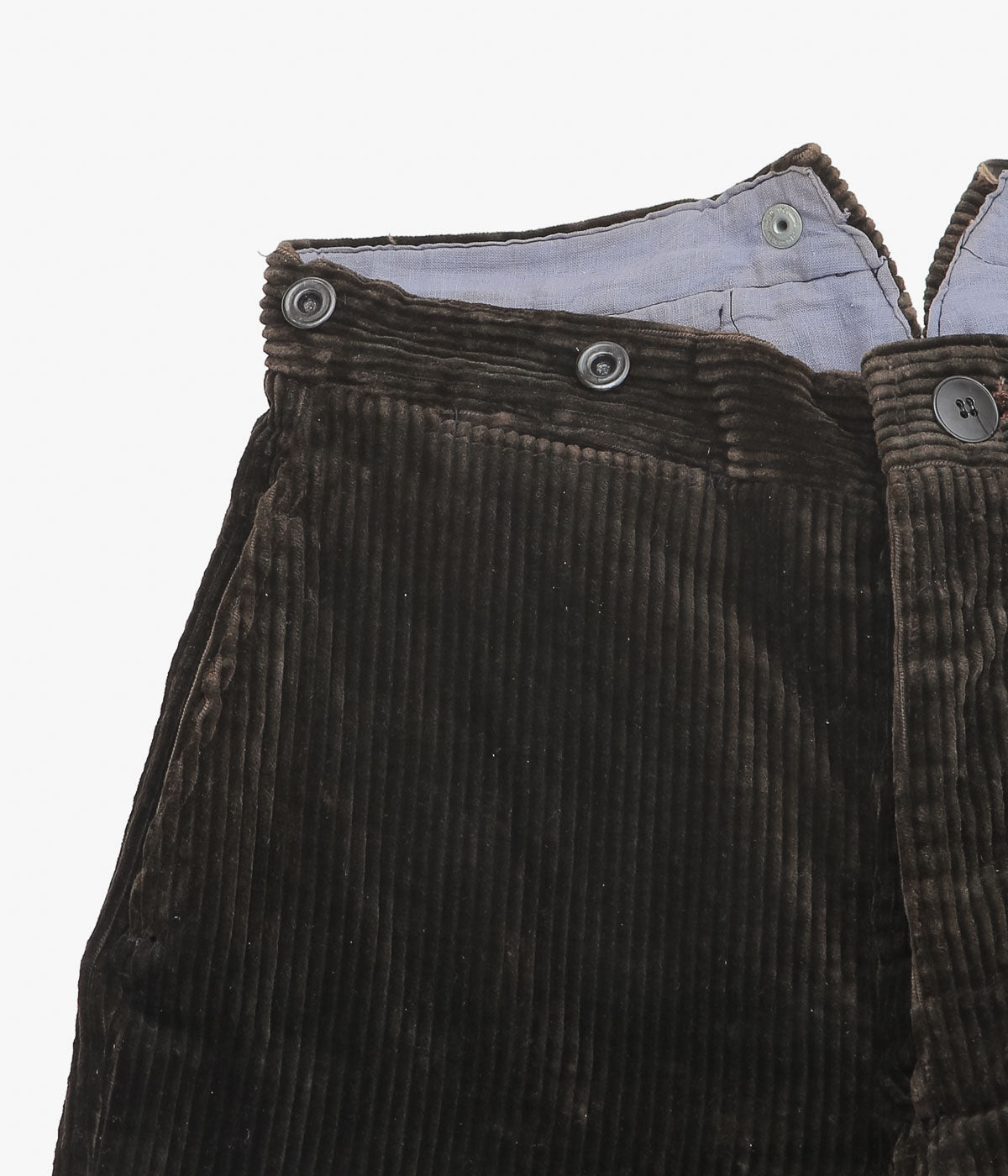 VINTAGE CLOTHING ''40-50s FRENCH CORDUROY TROUSERS'' (DARK BROWN)