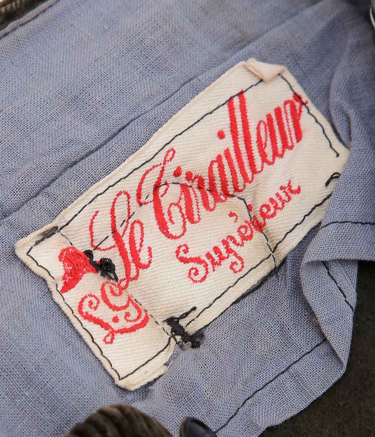 VINTAGE CLOTHING ''40-50s FRENCH CORDUROY TROUSERS'' (DARK BROWN)